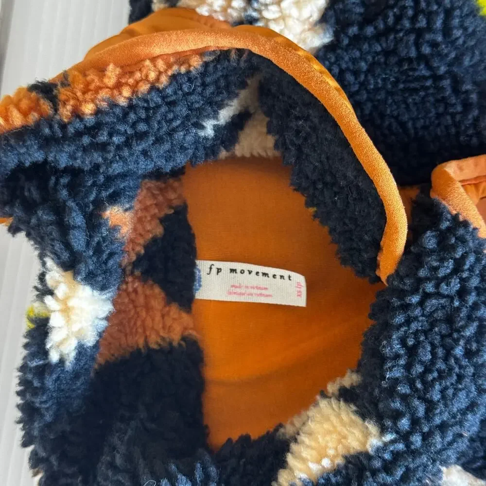 Free People Rocky Ridge Fleece Jacket XS Geometric Tribal Sportif Festival Boho - Picture 5 of 16